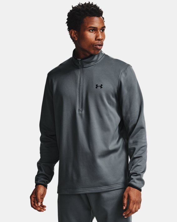 Men's Armour Fleece® ½ Zip, Gray, pdpMainDesktop image number 0